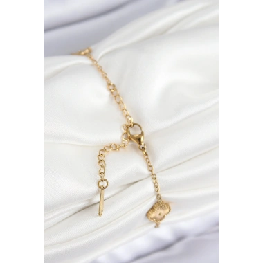 316L Çelik Gold Renk Yonca Kadın Bileklik