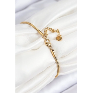 316L Çelik Göz Charm Model Gold Renk Kadın Bileklik