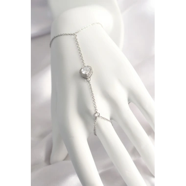 316L Çelik Gümüş Renk Kalp Model Şahmeran