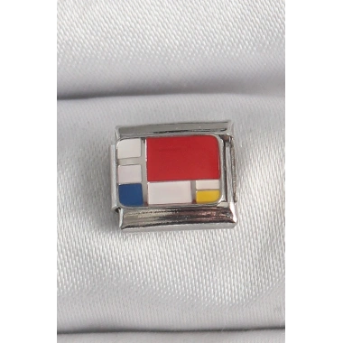 316L Çelik Gümüş Renk Karışık Renk Portre Model Nomination Charm