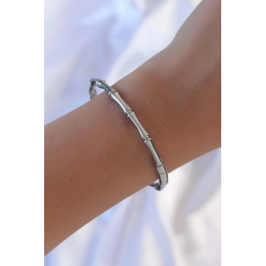 316L Çelik Gümüş Renk Kemik Model Bileklik