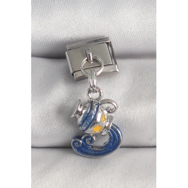 316L Çelik Gümüş Renk Sallantı Kova Burç Model Nomination Charm