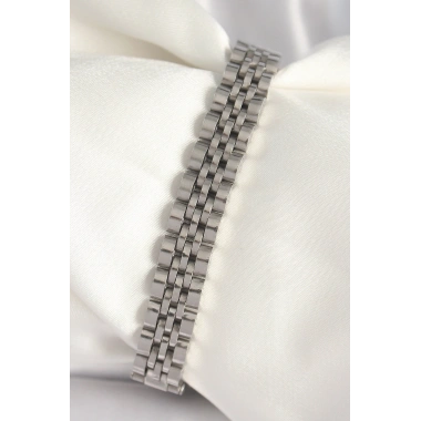 316L Çelik Gümüş Renk Zincir Model Erkek Bileklik