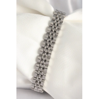 316L Çelik Gümüş Renk Zincir Model Erkek Bileklik