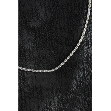 316L Çelik Halat Zincir Model Gümüş Renk Erkek Kolye