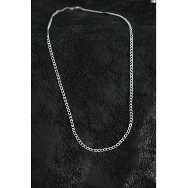 316L Çelik İnce Klasik Zincir Model Gümüş Renk Erkek Kolye