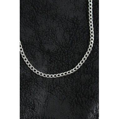 316L Çelik İnce Klasik Zincir Model Gümüş Renk Erkek Kolye