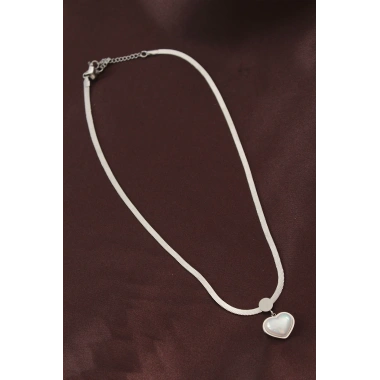 316L Çelik İtalyan Zincir Kalp Kolye