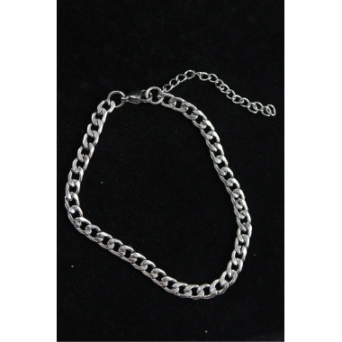 316L Çelik Klasik Model Gümüş Renk Erkek Bileklik