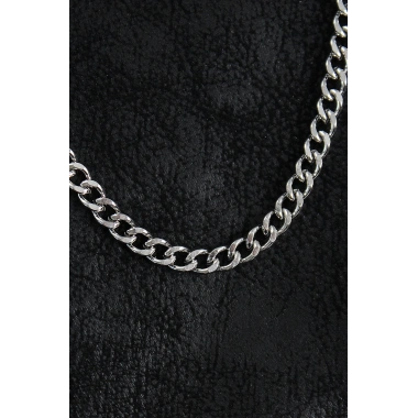 316L Çelik Klasik Zincir Model Gümüş Renk Erkek Kolye