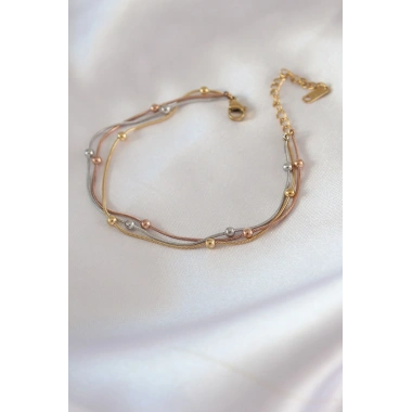 316L Çelik Mix Renk Minimal Toplu Kadın Bileklik