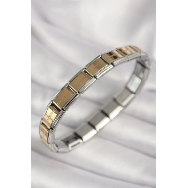 316L Çelik Mix Renk Yazılı Nomination Model Kadın Bileklik