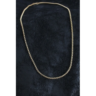 316L Çelik Örme Zincir Model Gold Renk Erkek Kolye