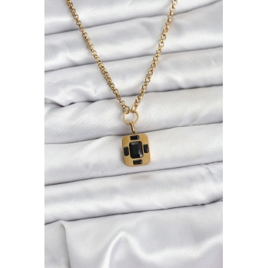 316L Çelik Zincir Gold Renk Vintage Model Kadın Kolye