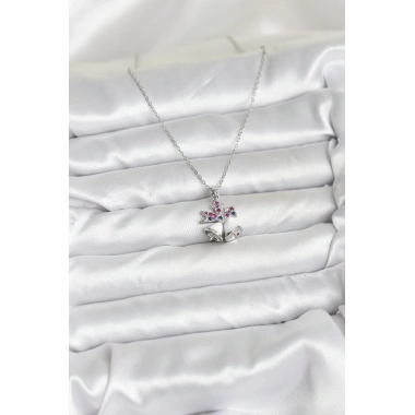 316L Çelik Zincir Gümüş Renk Chirtsmas Bell Model Yılbaşı Temalı Kadın Kolye