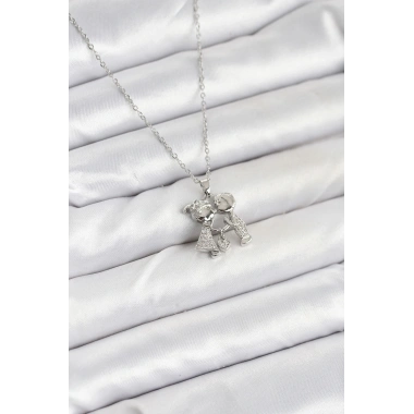 316L Çelik Zincir Gümüş Renk Erkek Kız Model Kadın Kolye