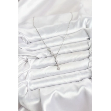 316L Çelik Zincir Gümüş Renk Kutup Yıldızı Model Kadın Kolye