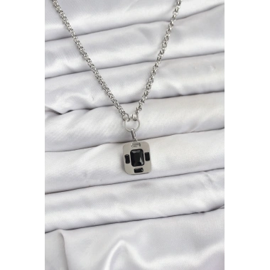 316L Çelik Zincir Gümüş Renk Vintage Model Kadın Kolye