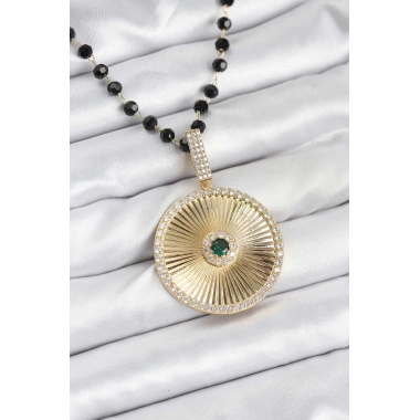 316L Çelik Zincir Kristal Boncuklu Kadın Kolye