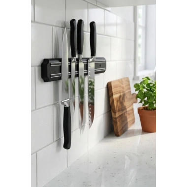 32 cm Şerit Mıknatıslı Bıçak Tutucu – Mutfak Duvar Askısı, Bıçak Organizeri
