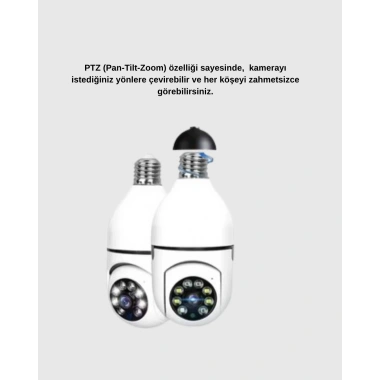 360 Derece Dönebilen Akıllı Duylu Kamera – PTZ, Uzaktan Kontrol, Hareket Algılama
