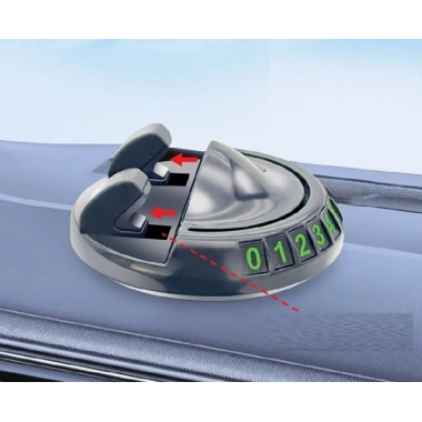 360° Dönebilen Yapışkanlı Numaratörlü Araç Telefon Tutucu (5468)