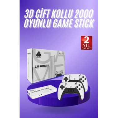 3D 4K HD 2.4G Game Stick 4K Ultra Hd Oyun Konsolu Çift Kollu