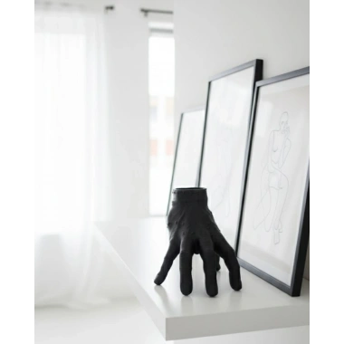 3D Siyah El Biblo 27x22 cm İddialı Ev Dekorasyonu