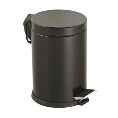 3LT SİYAH PEDALLI METAL ÇÖP KOVASI (5468)