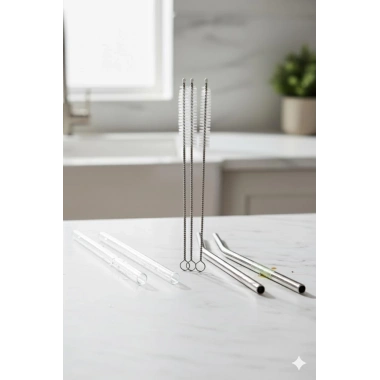 3’lü Paslanmaz Çelik Pipet Temizleme Fırçası Seti