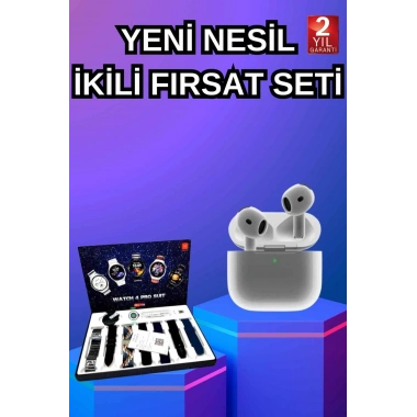 3.Nesil TWS Bluetooth Kulaklık Bluetooth Bağlantılı Akıllı Saat Amoled Ekran Plastik Hasır Kordon