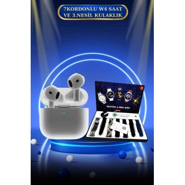 3.Nesil TWS Bluetooth Kulaklık Bluetooth Bağlantılı Akıllı Saat Amoled Ekran Plastik Hasır Kordon