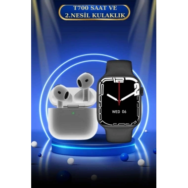 3.Nesil TWS Bluetooth Kulaklık ve Dokunmatik Ekran Akıllı Saat Sesli Görüşme