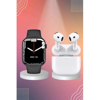 3.Nesil TWS Bluetooth Kulaklık ve Dokunmatik Ekran Akıllı Saat Sesli Görüşme