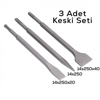 3PCS MURÇ SETİ SİVRİ -DÜZ 25CM (5468)