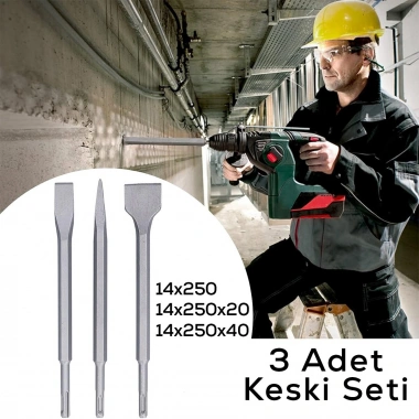 3PCS MURÇ SETİ SİVRİ -DÜZ 25CM (5468)