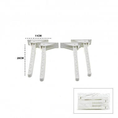 4 ADET BEYAZ SOFRA AYAK KOMPLE PLASTİK 20CM AÇ KAPA (5468)