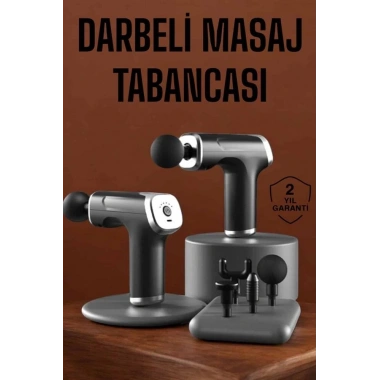 4 Başlıklı Darbeli Şarjlı Masaj Aleti Tabancası Kablosuz