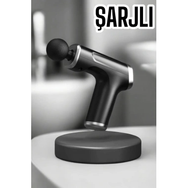 4 Başlıklı Darbeli Şarjlı Masaj Aleti Tabancası Kablosuz