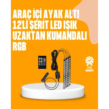 4 Parça RGB LED Araç İçi Aydınlatma Sistemi
