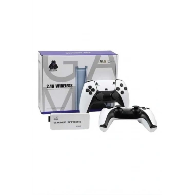 4K HD Görüntü Kaliteli Retro Game Stick 20000 Oyunlu Çift Kollu Beyaz Game Stick