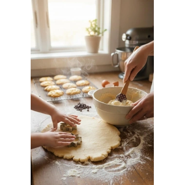 4’lü Silikon Kurabiye Kalıplı Spatula Seti
