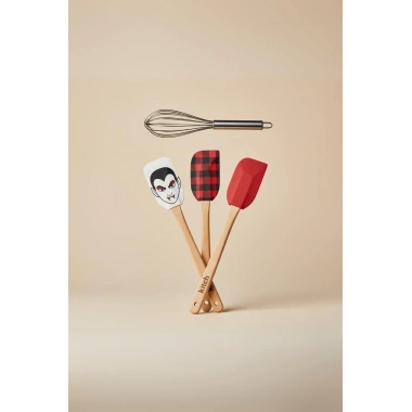 4’lü Silikon Spatula ve Çırpıcı Seti Karışık Renk