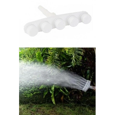 5 Kafalı Peyzaj Bahçe Tarla Çim Sulama Başlığı Yüksek Basınçlı Su Püskürtücü Hortum Aparatı (5468)