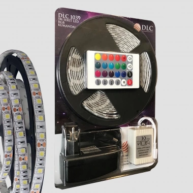 5 Metre Rgb Şerit Led Seti-iç ve Dış Mekan Silikonlu-tak Çalıştır