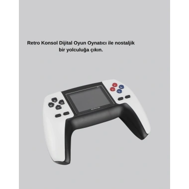 520 Klasik Oyunlu P5™ ControllerView Retro Konsol – Şarjlı,  Ergonomik Tasarım