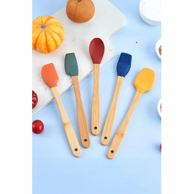 5’li Silikon Spatula Seti 21 cm
