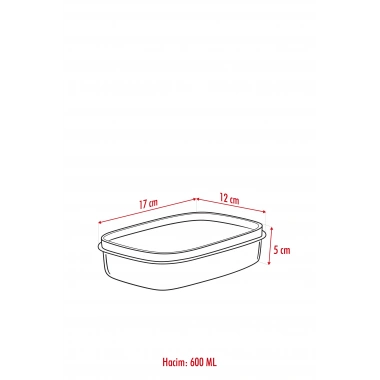 6 Adet Saklama Kabı & Kahvaltılık (600 ML)