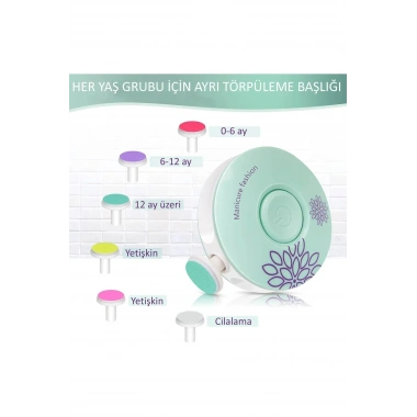 6 Başlıklı Pilli Tırnak Törpüsü ( Bebekler Kullanılabilir )  (5468)