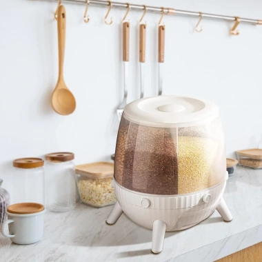 6 Bölmeli 360 Derece Dönebilen 6 Lt Bakliyat Organizeri (5468)